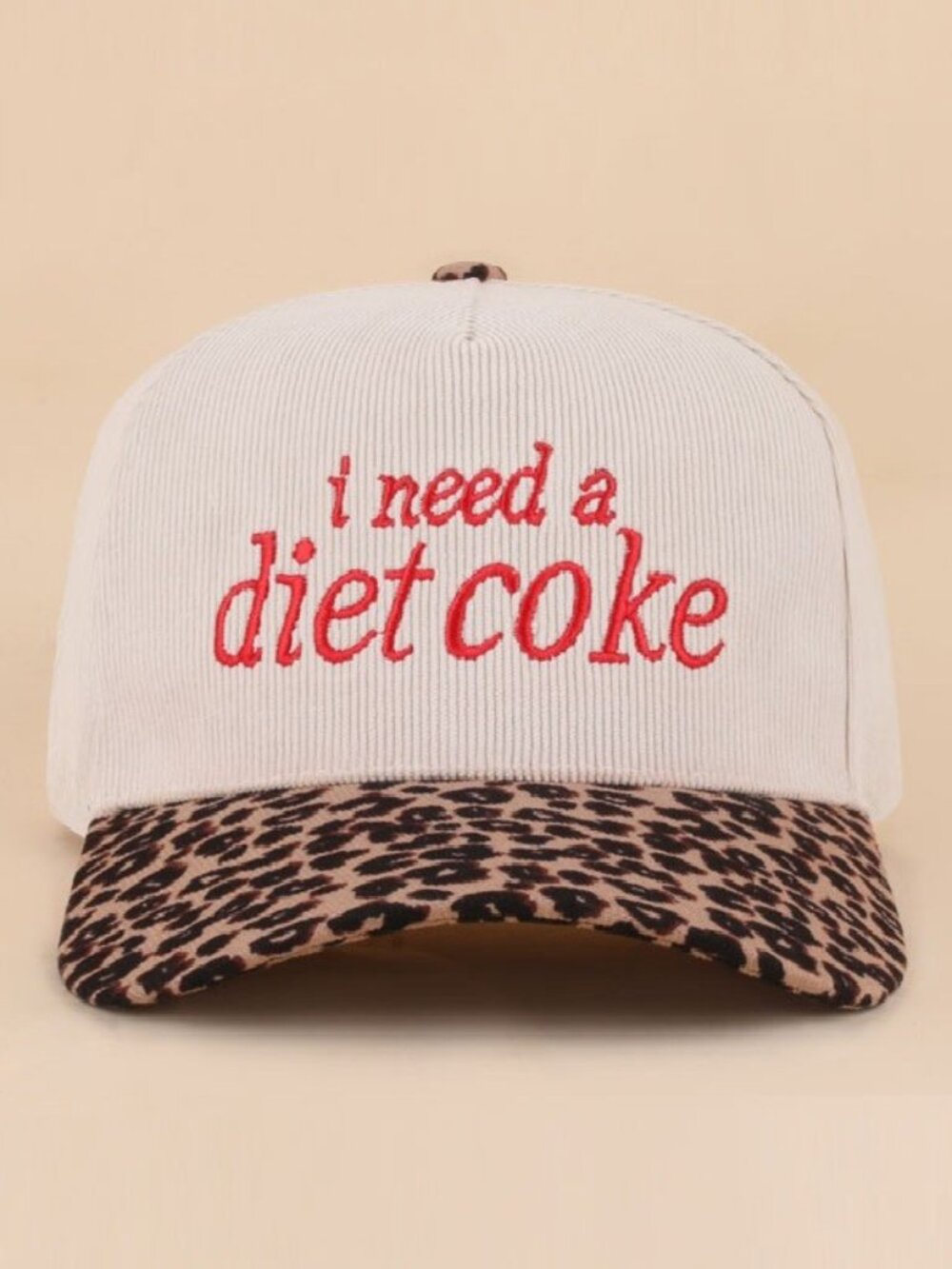 I Need A Diet Coke Two-tone Corduroy Cap - Picture 7 of 8